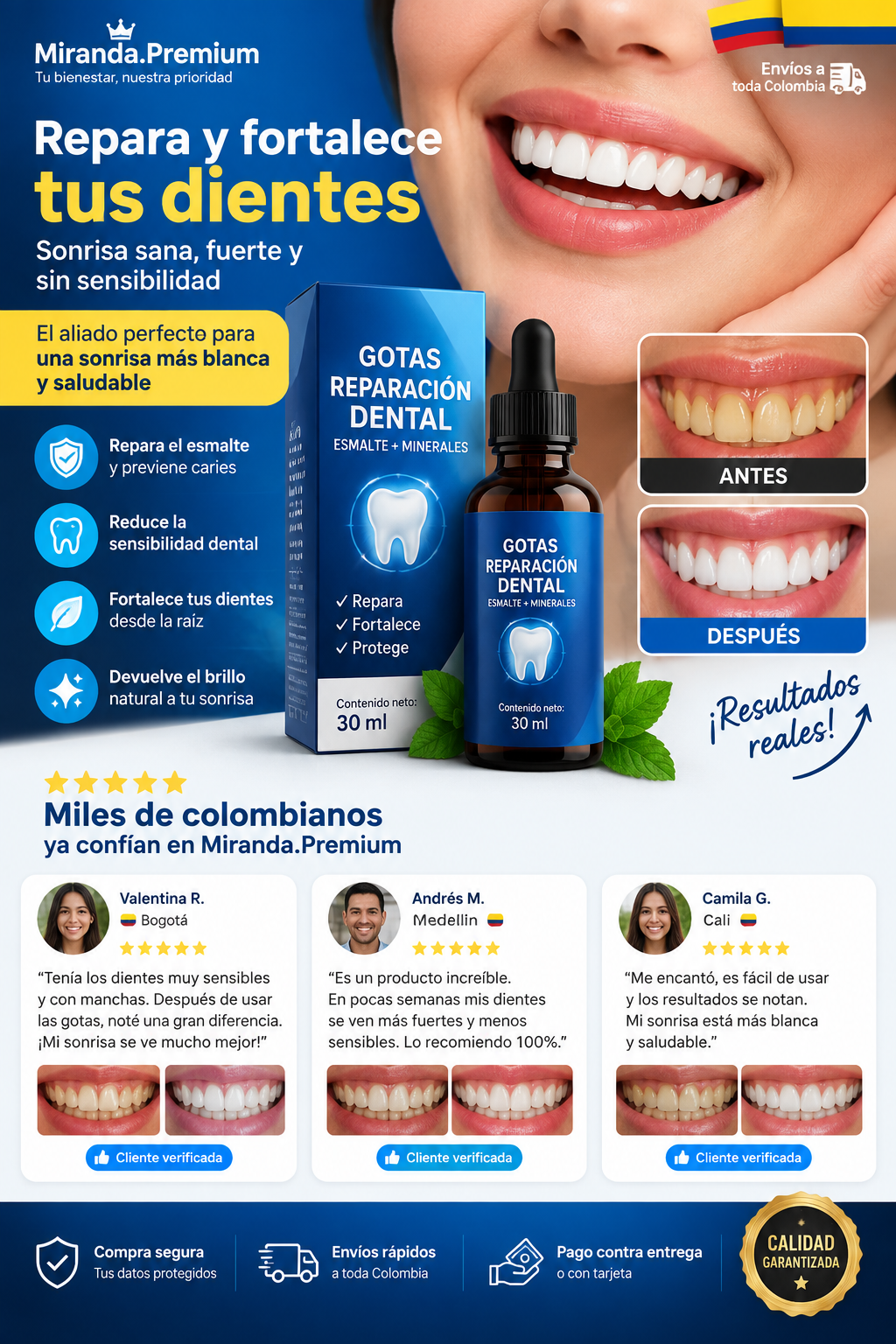 DENTAL TOOTH ARMOR - GOTAS PARA REPARACION DENTAL 30ML