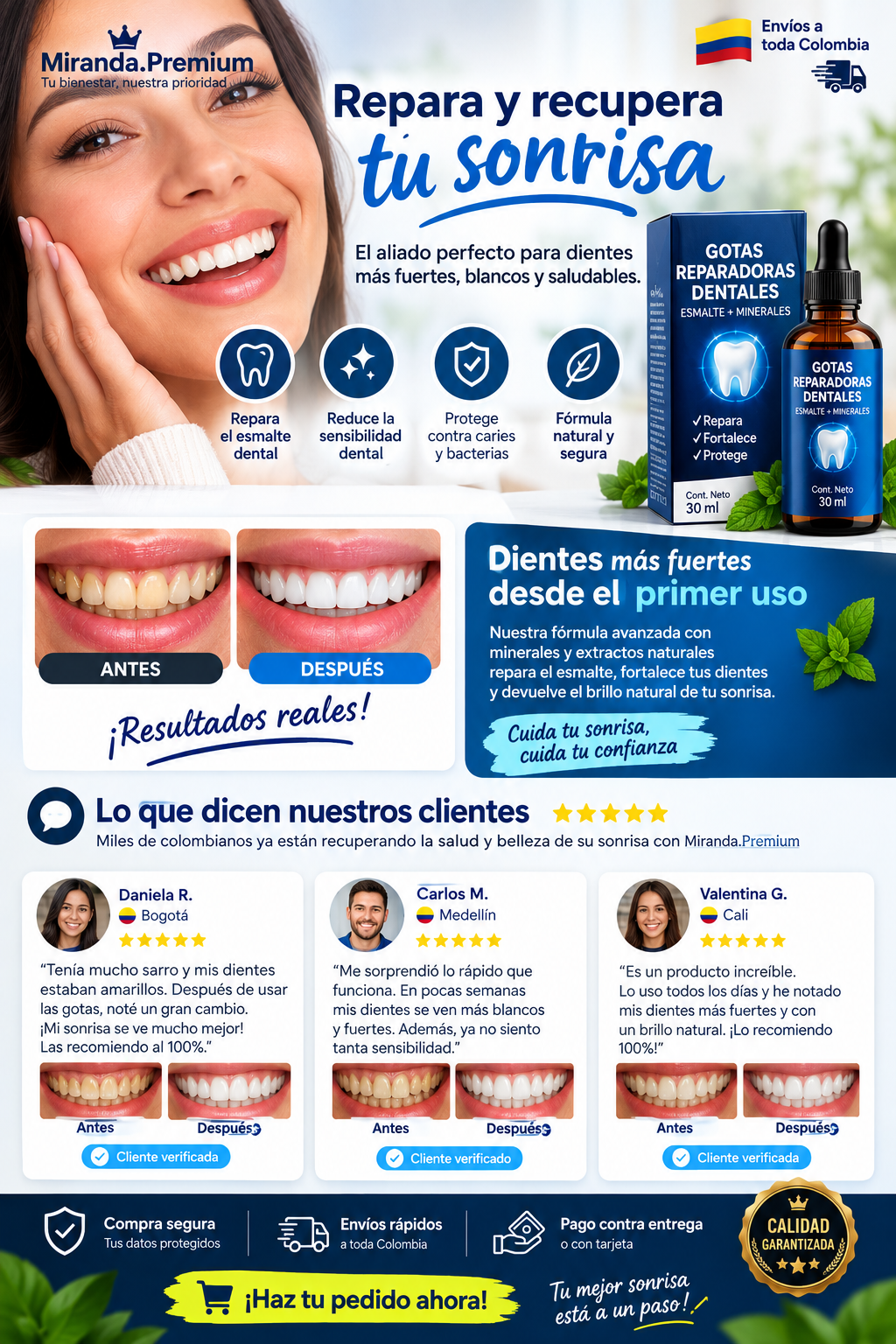DENTAL TOOTH ARMOR - GOTAS PARA REPARACION DENTAL 30ML