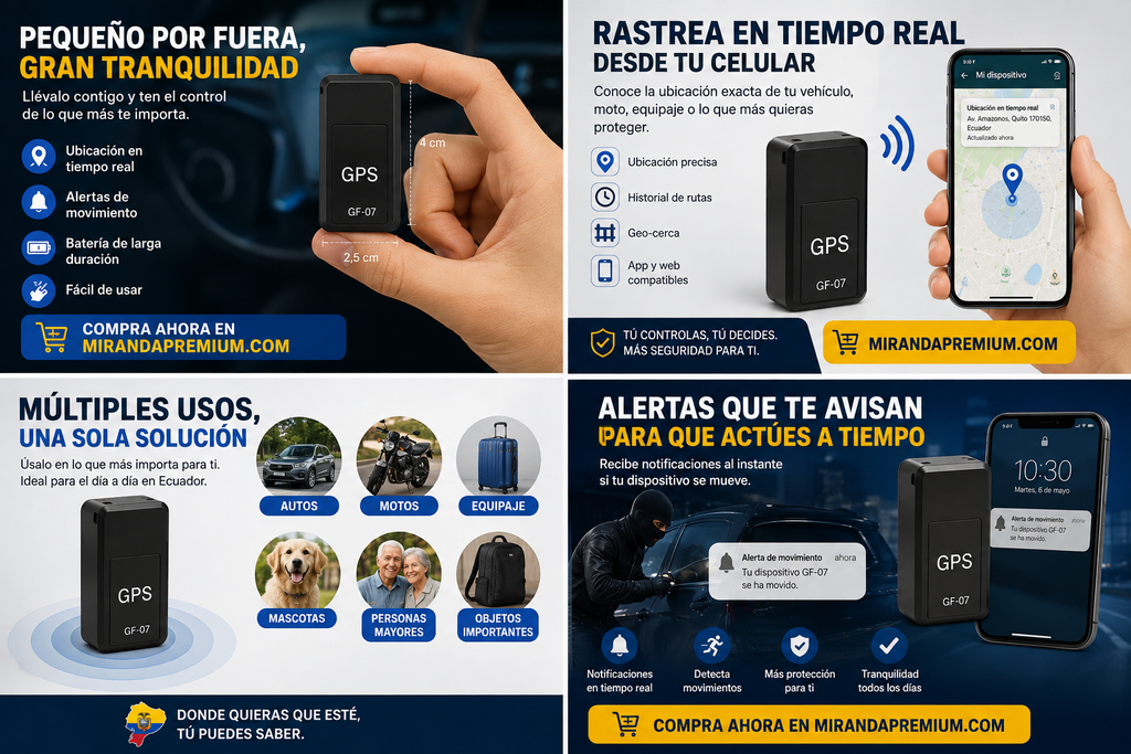 RASTREADOR GPS GF-07 CON CHIP – LOCALIZACIÓN DESDE TU CELULAR